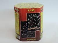 Салютная установка MF S199 25mm 10S MIX Peony with Crackling Palm (12/1)