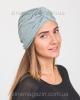 Шапка Тюрбан ангора светло-серая