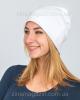 Зимняя шапка чулок белая