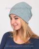 Зимняя шапка чулок светло-серая