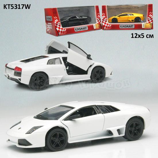 машина метал."kinsmart" kt5317w (96шт/4)"lamborghini lp640" в кор. 16*8,5*7,5см