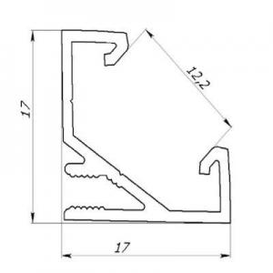 Фото Внутреннее освещение, Led профиль Профиль алюминиевый LED ЛПУ17 17х17мм
