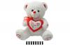 Ведмедик білий з серцем муз. 4968/30 (20шт/ящ)   Артикул: 10006830