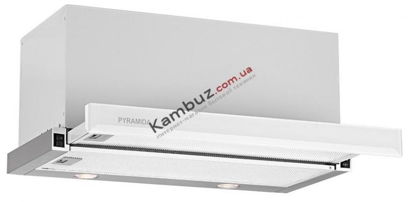 Вытяжка кухонная телескопическая PYRAMIDA TL 60 (1100) full glass INOX WH/U