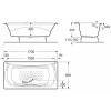  Ванна чугунная Roca Akira 170x85 c ручками Ванны чугунные  в ТРЦ «Французский бульвар» в Харькове