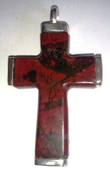 Фото Изделия из камня. Под заказ Крест православный из яшмы