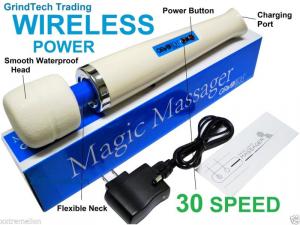 Фото Секс-Шоп 18+ Беспроводной вибромассажер Magic Wand Massager Wireless 30S - ручной универсальный массажер Меджик Ванд