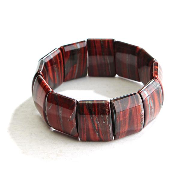 Браслет на резинке Буйловиный (Бычий) Глаз прямоугольные камни