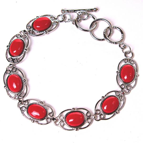 Браслет женский "Седьмое небо" имитация коралла застежка Тогл 18-21см