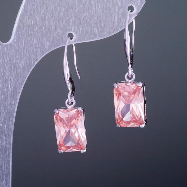 Серьги с кристаллами "Желтые" 1,3х0,8см