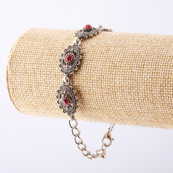 Браслет под "капельное серебро"   с кристаллами 22см