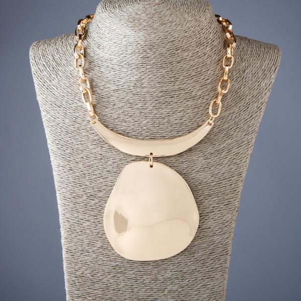 Колье стальное в римском стиле L-50см цвет металла "золото" хайтек