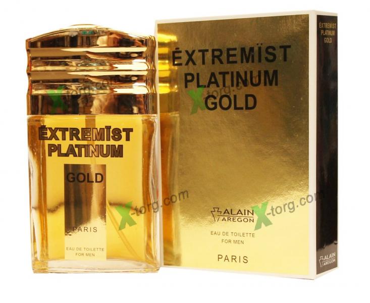 Туалетная вода мужская EXTREMIST PLATINUM GOLD 90.0 мл в картонной упаковке, Россия