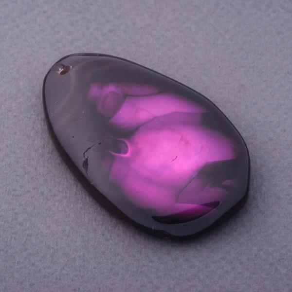 Кулон Агат цветной малиновый 3,5х5см