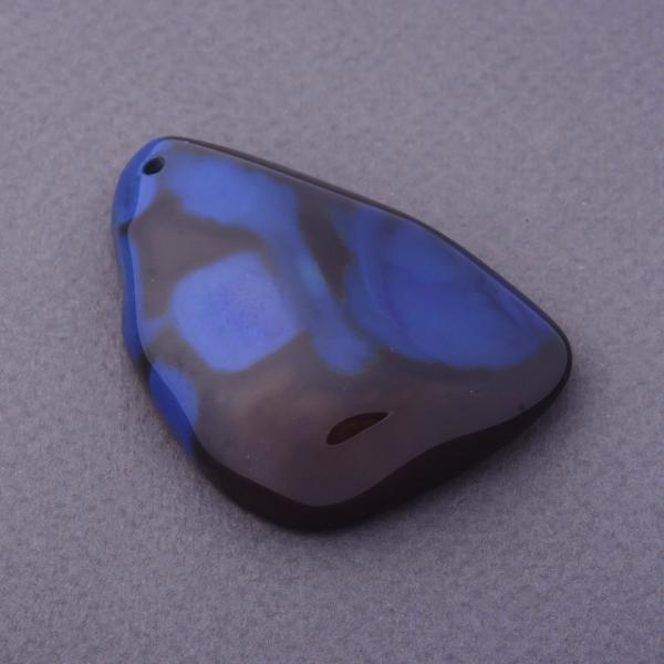 Кулон Агат цветной синий 3,5х5см