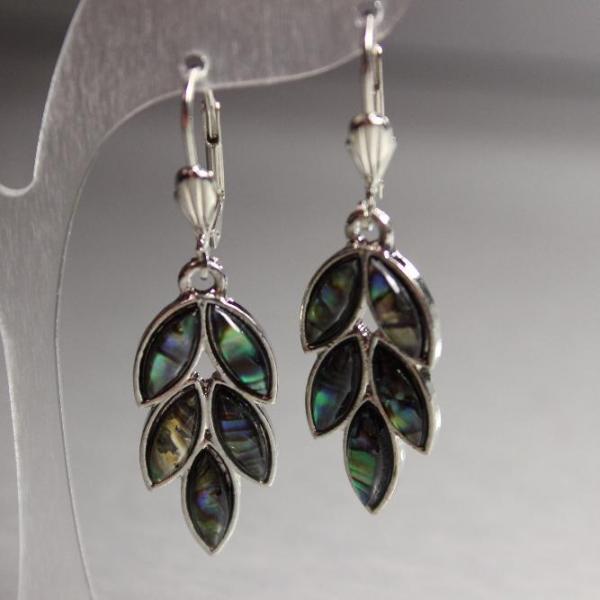 Уценка  Серьги женские "Колосок" халиотис L-5см