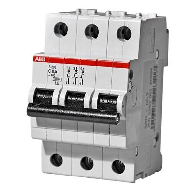 Фото Автоматические выключатели для защиты от перегрузок и короткого замыкания электрической цепи, Автоматический выключатель ABB Автомат ABB SH203 C63 3p 63А
