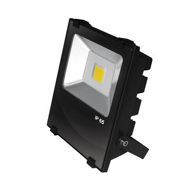 Фото Светильники, прожекторы, светодиодные, уличные, потолочные, подвесные, промышленные, точечные, Светильник Eurolamp Светильник светодиодный (прожектор) черный с радиатором COB 100W Eurolamp