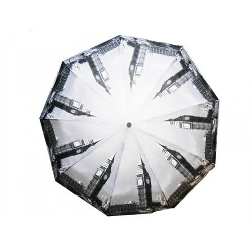 Фото Прочее, Женские зонты Женский зонт полуавтомат 3 сложения Tornado Артикул 224-188 серый