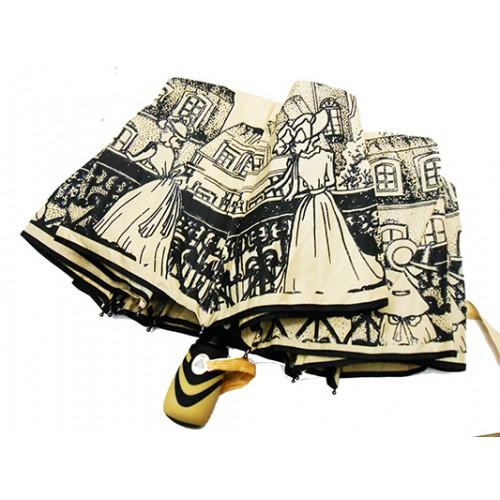 Фото Прочее, Женские зонты Женский зонт полуавтомат 3 сложения Tornado Артикул 51-178 серый принт