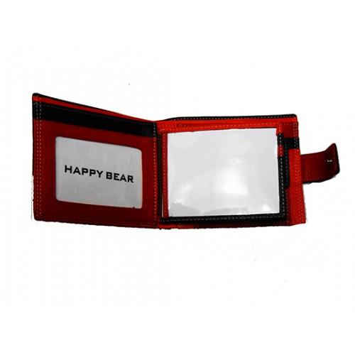 Фото Прочее, Мужские кошельки Кошелек мужской Happy Bear Артикул НВ-182 внутри красный