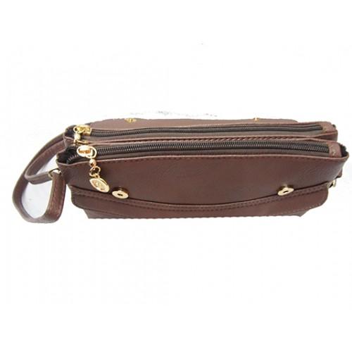 Фото Прочее, Женские вечерние сумки и клатчи Женская сумка клатч Артикул 150 коричневый кнопка