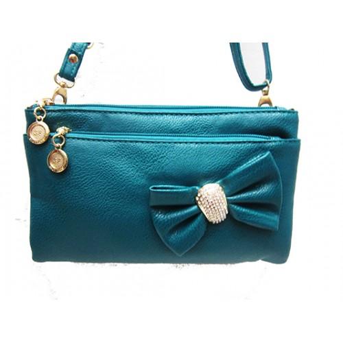 Фото Прочее, Женские вечерние сумки и клатчи Женская сумка клатч Артикул 150 бирюзовый бант