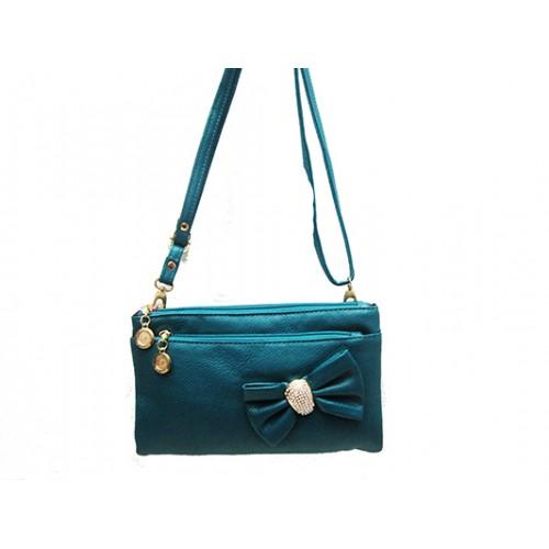 Фото Прочее, Женские вечерние сумки и клатчи Женская сумка клатч Артикул 150 бирюзовый бант
