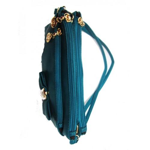 Фото Прочее, Женские вечерние сумки и клатчи Женская сумка клатч Артикул 150 бирюзовый бант