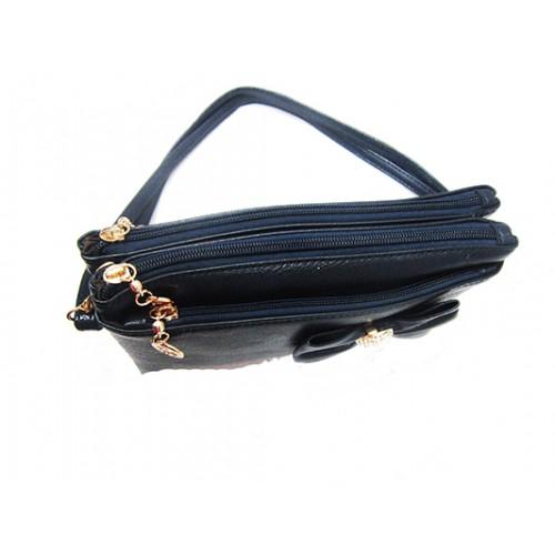 Фото Прочее, Женские вечерние сумки и клатчи Женская сумка клатч Артикул 150 синий бант