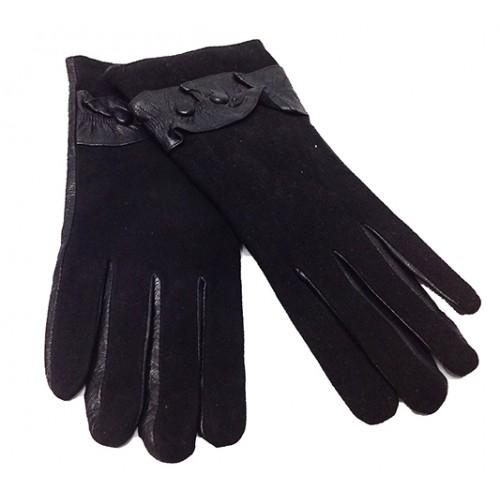 Фото Прочее, Перчатки Перчатка Женская кожа Thinsutate Артикул 4 мод 3 black с замшем