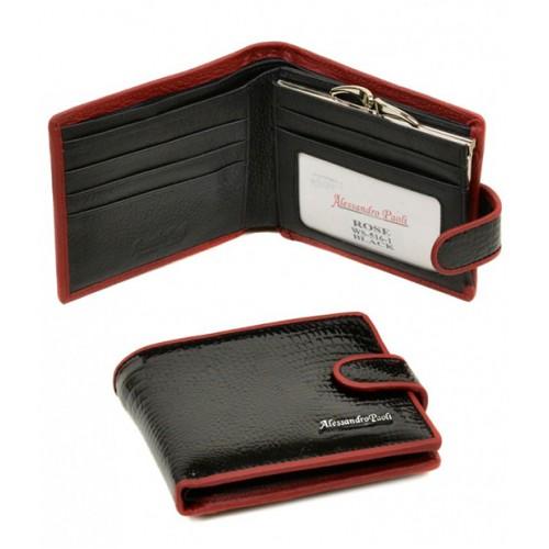 Фото Прочее Женский кошелек Alessandro Paol Артикул WS-516-1 черный крокодил