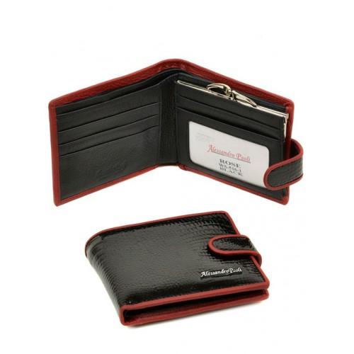 Фото Прочее Женский кошелек Alessandro Paol Артикул WS-516-1 черный крокодил