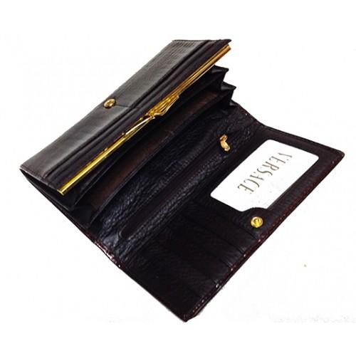 Фото Прочее Женский кошелек Versace Apтикул Q-5242 коричневый