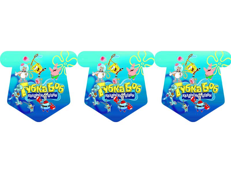 Флажки 12 шт.  "Губка Боб"