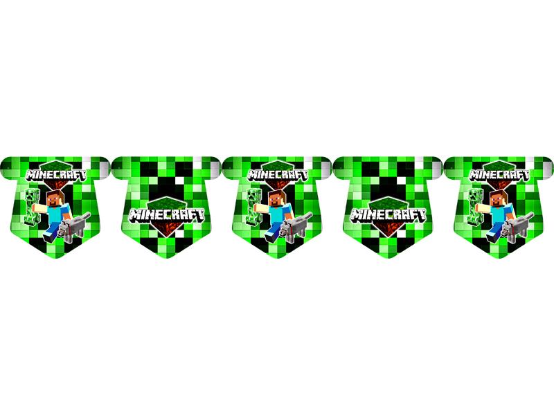 Флажки 15 шт. "Майнкрафт" 3