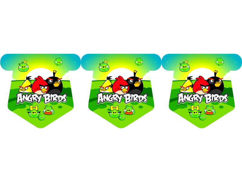 Флажки 15 шт. "Энгри Бердз"