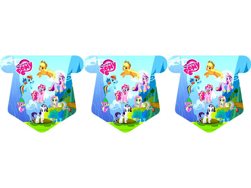 Флажки 12 шт. "Маленькая пони" 1