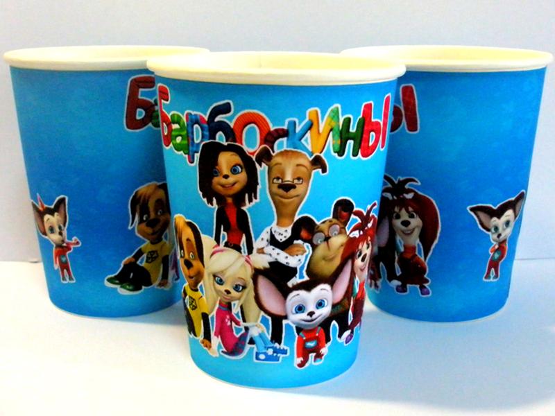 Стаканчики "Барбоскины" 250 мл., - 8 шт. синий