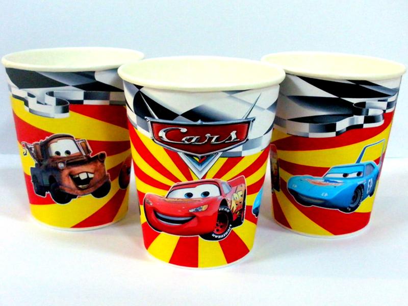 Стаканчики "Тачки" 250 мл., - 8 шт.