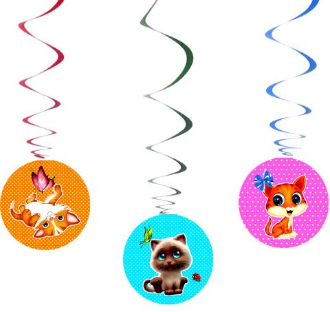 Спиральки 10шт. "Котята"