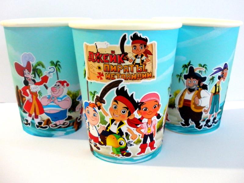 Стаканчики 2 "Джейк и пираты Нетландии" 250 мл., - 8 шт. 