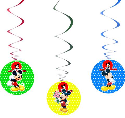 Спиральки 10шт. "Микки Маус"