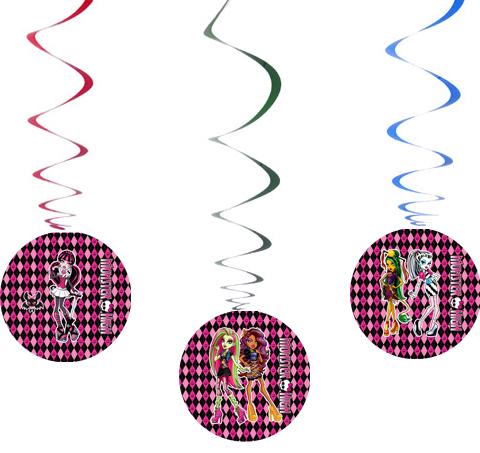 Спиральки 10шт. "Монстер Хай"