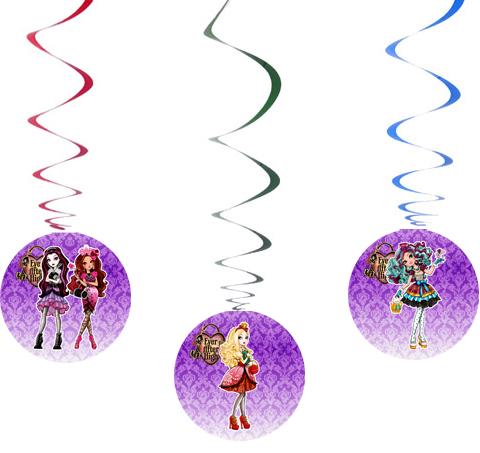 Спиральки 10шт. "Эвер Афтер Хай" (фиолет)