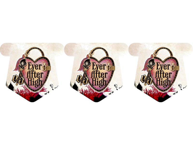 Флажки 12 шт. "Эвер Афтер Хай" 2