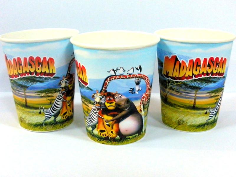 Стаканчики "Мадагаскар" 250 мл., - 8 шт.