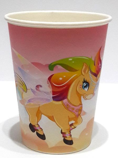 Стаканчики "Единорог" 250 мл., - 8 шт.