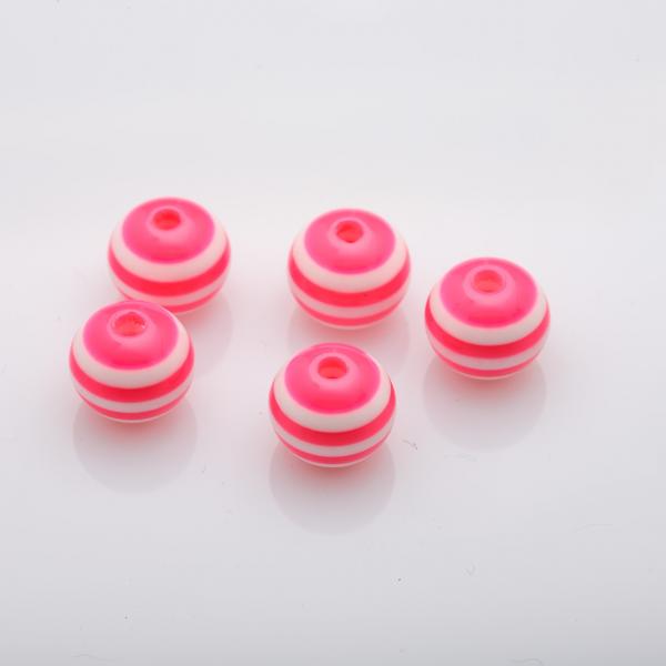 Фурнитура Бусина Полоска Ø 10 мм  малиновая цена за 1 шт