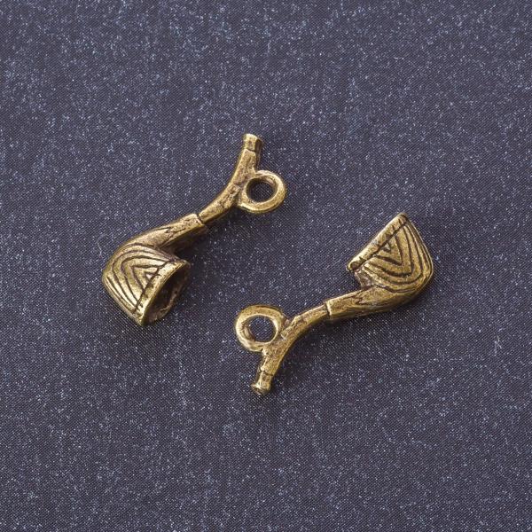 Фурнитура подвеска Трубка цвет металла "бронза" 2х0,6см